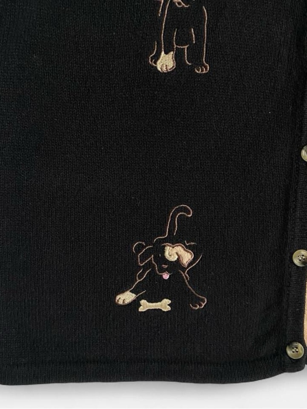 Vintage black & tan knit dog vest - Picture 5 of 9